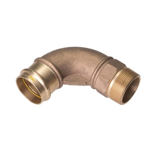 Koleno 18x1/2" 90° bronz lisovacia plyn vonk.z